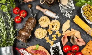 "pasta, tomatoes, cheese"